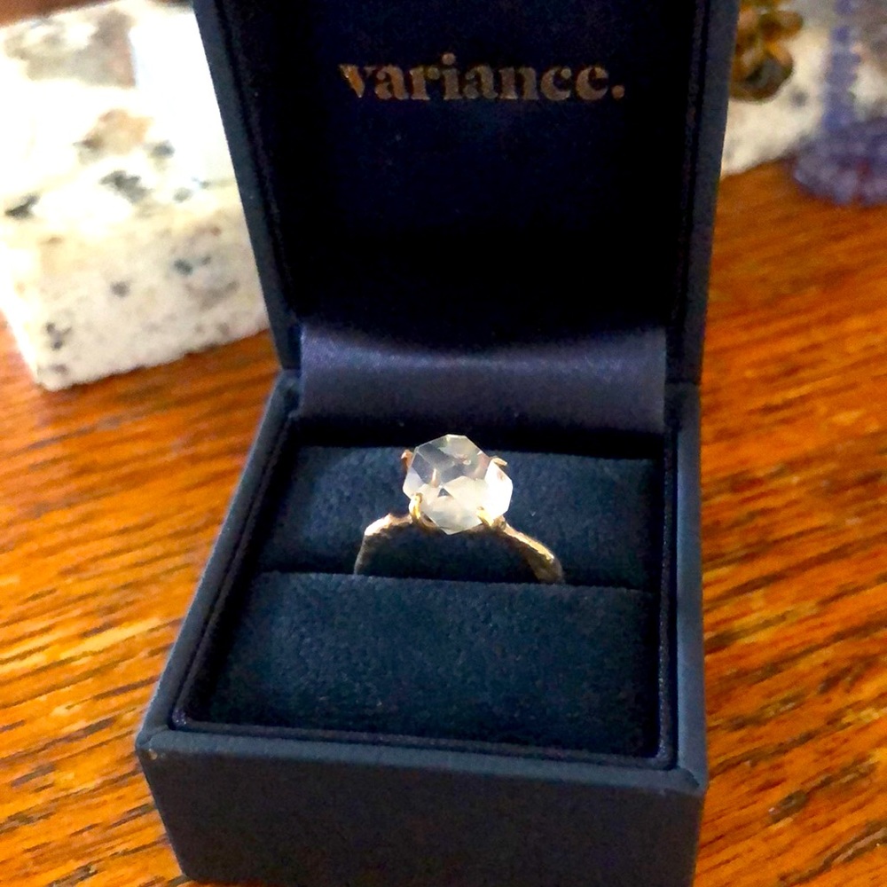 Variance Objects Herkimer Diamond Ring 6.5